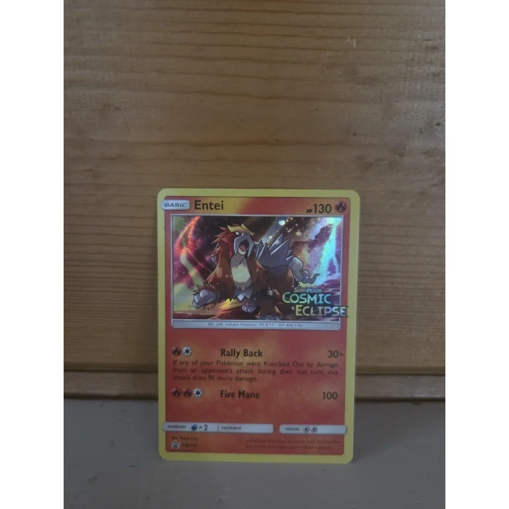 Entei Prerelease Promo Holo SM219 SM 130 HP Basic Ryuta Fuse Pokemon TCG EN